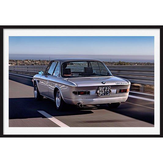 Poster BMW 3000 CSI  " Dal Pollaio alla Pista"