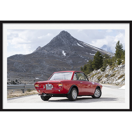 Poster Lancia Fulvia HF Fanalone Back
