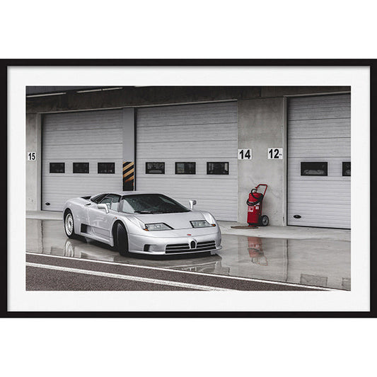 Poster Bugatti EB110 video test