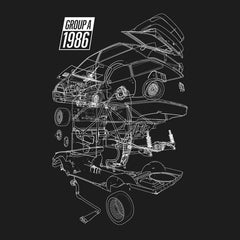 T-Shirt Uomo - Ford Sierra Pinnone Gr.A 1986