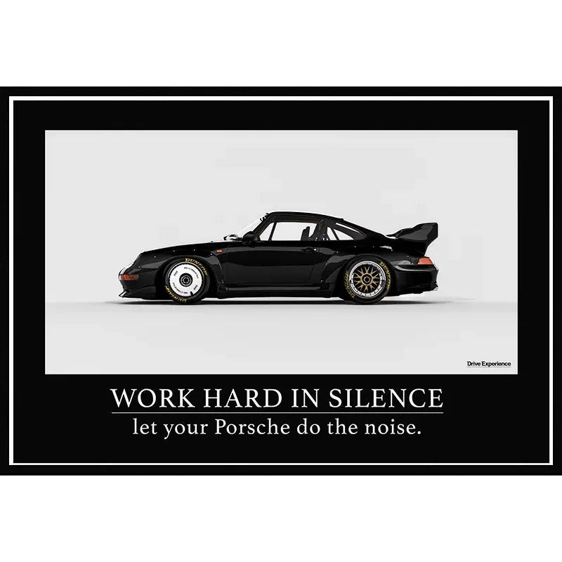 Poster Porsche 993 gt2 “.. Let Your Porsche Do The Noise”