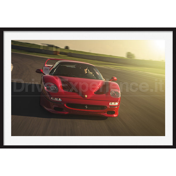 Poster Ferrari f50 Sunset